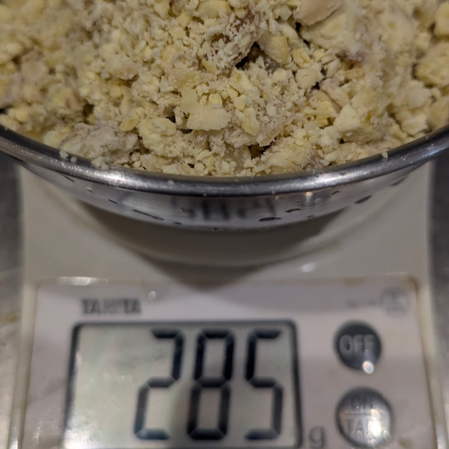 剥いた栗の総量