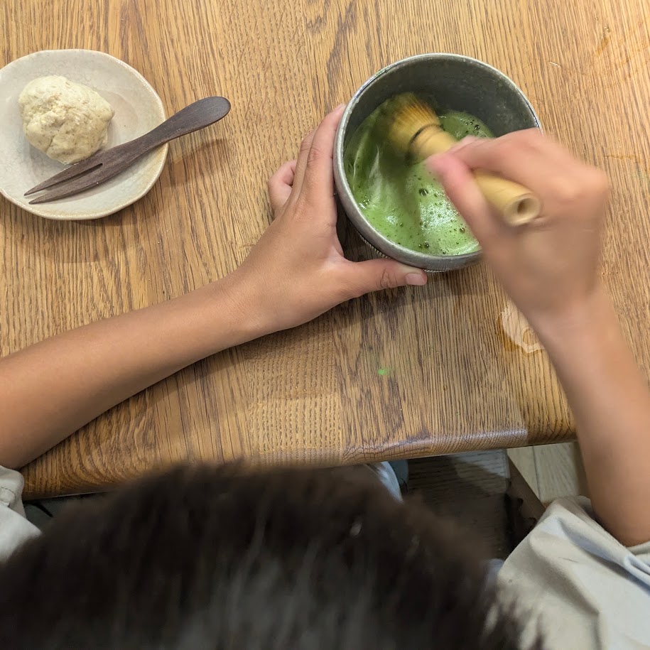 抹茶と栗きんとん 子供