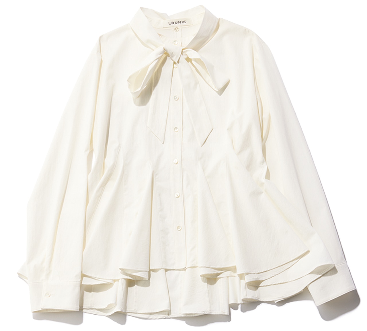 【LOUNIE（ルーニィ）】のブラウス￥24200　［洗濯機可・接触冷感・UVカット・遮熱］