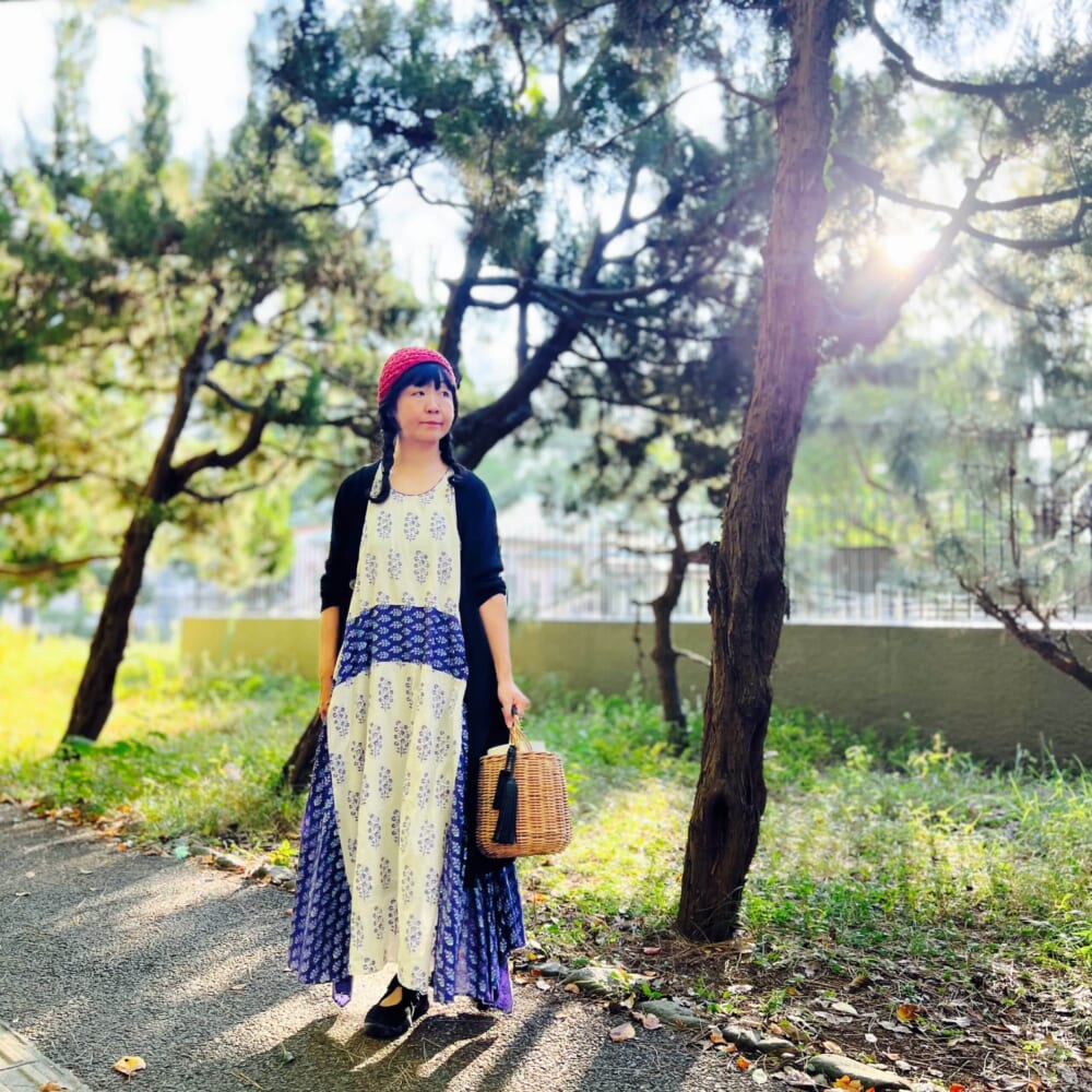 Combination Ethnic Print Nsv Dress　NE QUITTEZ PAS!
LEE100人隊コラボ・ ２色内袋付きかごバッグ　The Bagmati