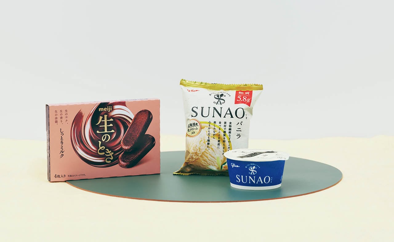 (左)生のときしっとりミルク
(右)SUNAO バニラ