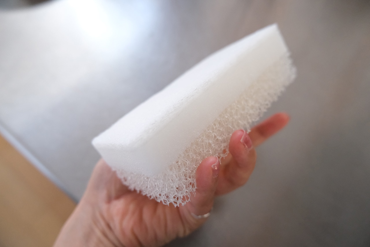 ウレタンフォーム三層スポンジ 3個入使用シーン