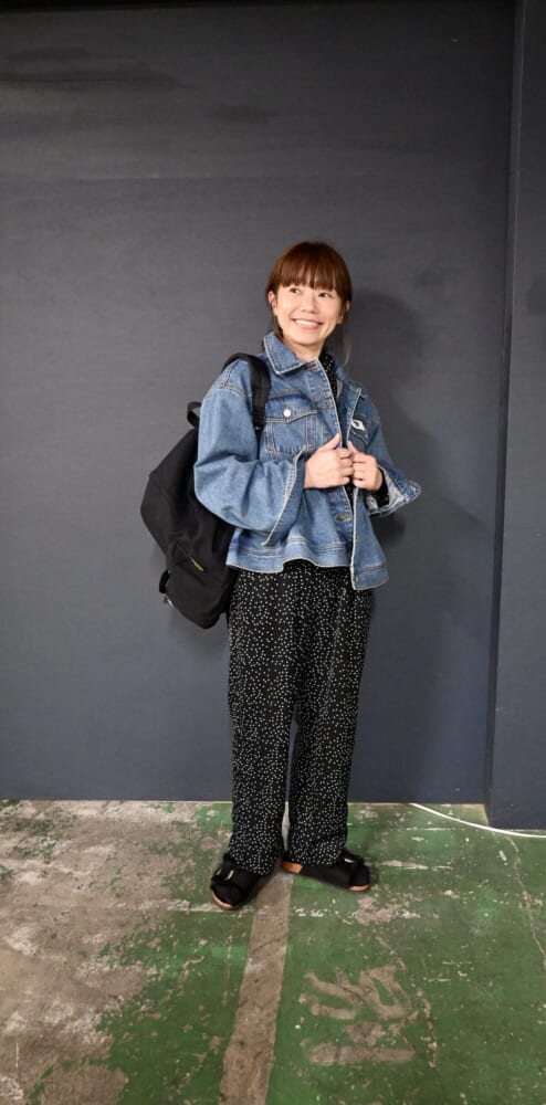 Gジャン 40代 お出かけ ファッション