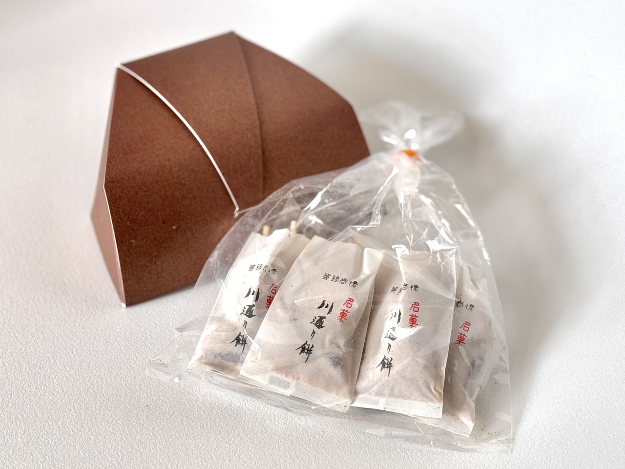 【御菓子処 亀屋】「亀屋 川通り餅」7ケ入個包装パッケージ