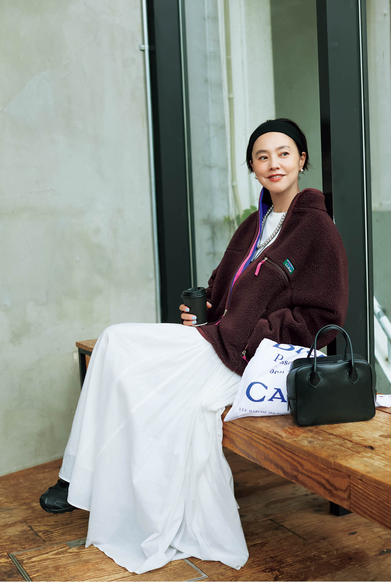 浅見れいなさんのL.L.Bean JAPAN EDITION（エルエルビーンジャパンエディション）【洗える】【防風】Topsham Boa Fleece Jacketのコーデ