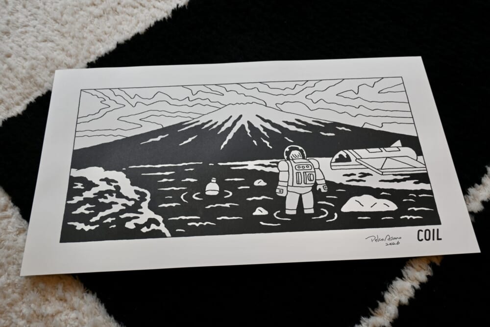 朝野ペコ　イラストレーター　個展　COIL　ポスター