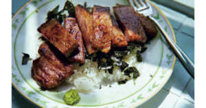 みそダレでステーキのみそ漬け丼