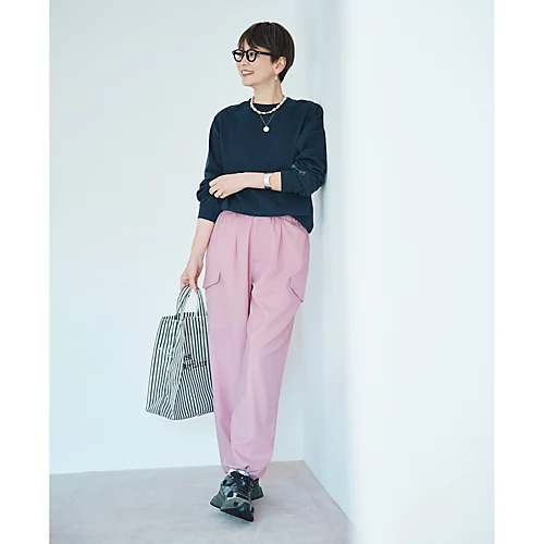 【五明祐子さんコラボ】【洗える】TWカーゴパンツ