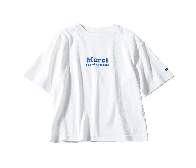 12closet (トゥエルブクローゼット)【洗える】USA コットン Merci Tシャツ