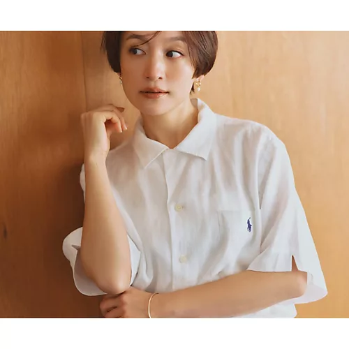 【洗える】Classic Fit Linen Camp Shirt