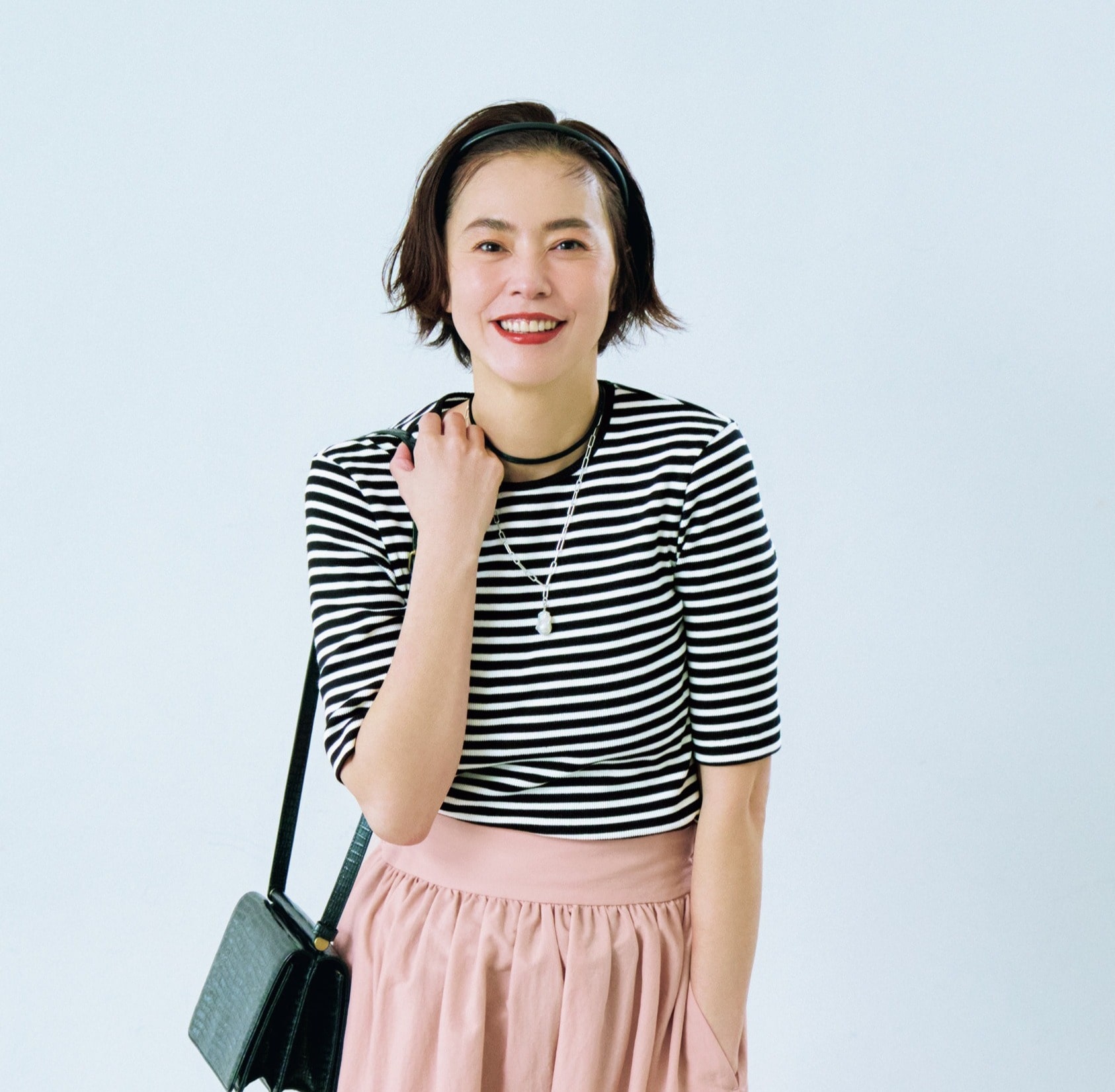 12closet (トゥエルブクローゼット)
【福田麻琴さんコラボ】【洗える】ジュエリー映えする 究極のリブTシャツ