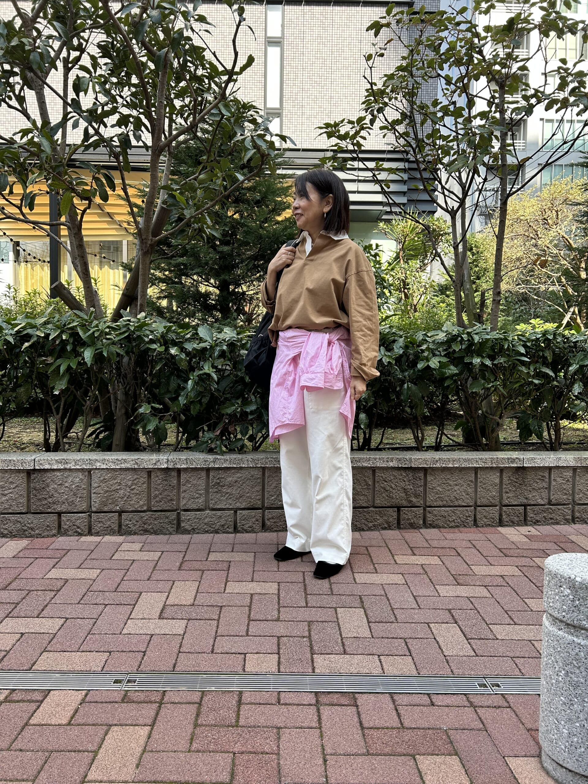 12closet LEEマルシェ 白パンツ 大人カジュアル 多機能ザ・エブリバディパンツ 多機能