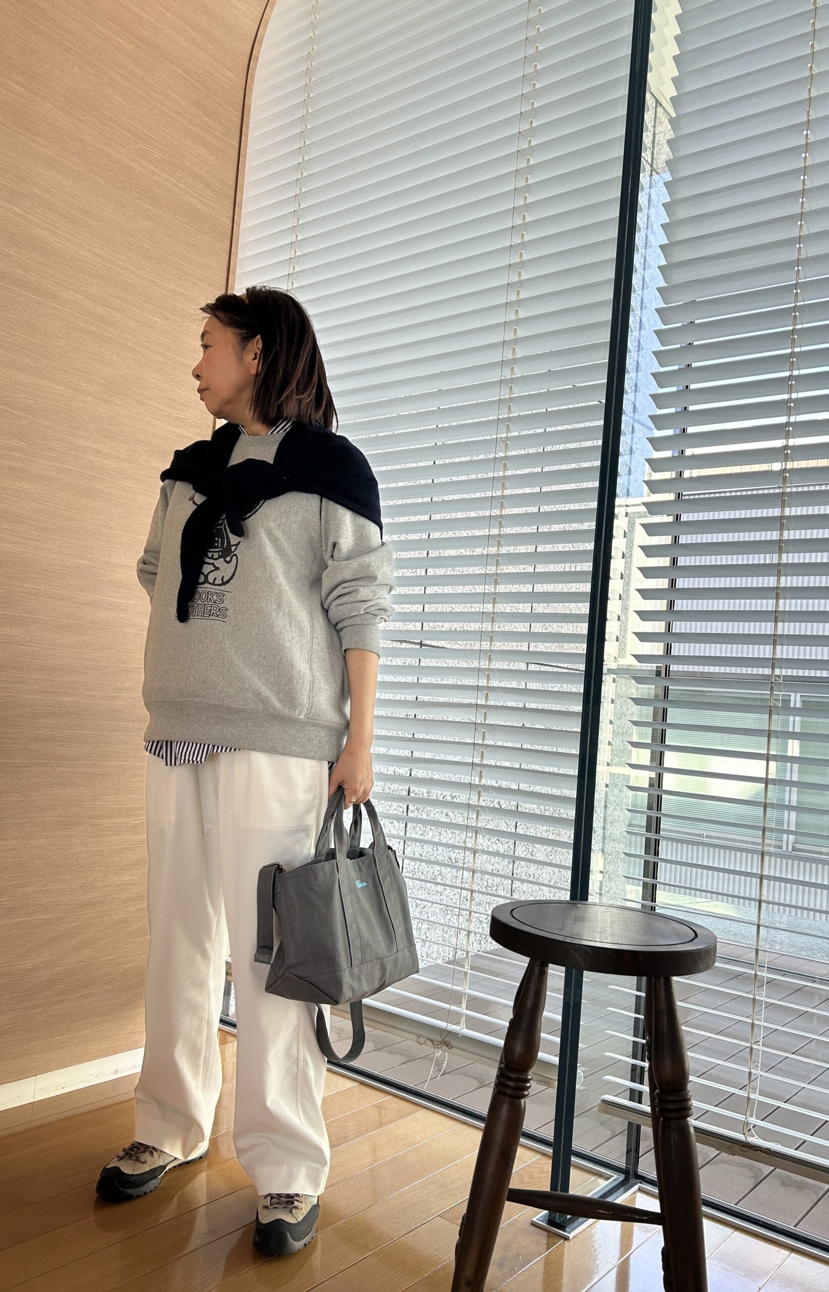 12closet LEEマルシェ 白パンツ 大人カジュアル 多機能ザ・エブリバディパンツ 多機能 LEEマルシェ エルエルビーン